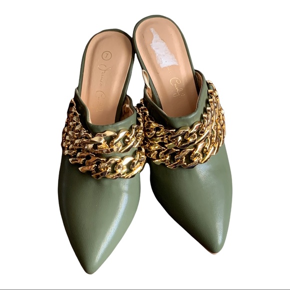 Jessica Carlyle heels - Olive, Size7 - Picture 12 of 13